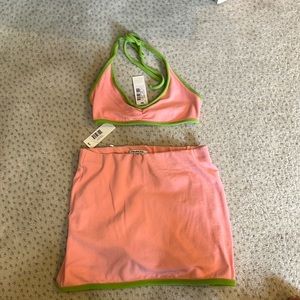 NWT Frankie’s bikinis swim terry top and skirt